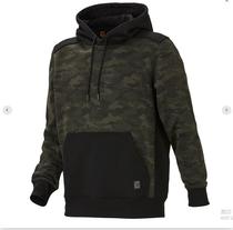 Australian workwear brand ELEVEN11 dark camouflage splicing pullover hooded velvet sweatshirt for casual sports