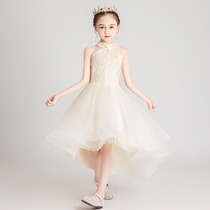 Flower Boy Gown Girl Child Princess Dress Girl Fluffy Yarn 2019 New Temperament High-end Foreign Air Piano Performance Out