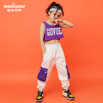 Childrens hip-hop trend suit womens summer 2020 Summer loose foreign style short-sleeved girl cheerleading costume summer dress