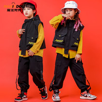 Street dance suit boy hip-hop tide jazz dance costume spring and autumn childrens performance clothing hiphop tide suit girl tide dress