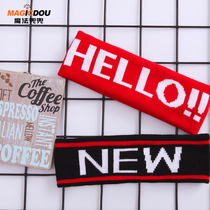 Magic pocket childrens street dance hair band for boys and girls hair band childrens letter knitted sports hair belt accessories tidal belt