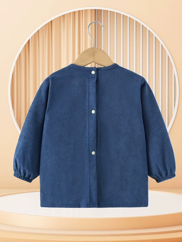 Детский демисезонный фартук, термобелье, вельветовый лонгслив, водонепроницаемый нагрудник для еды для детского сада, анти-грязь