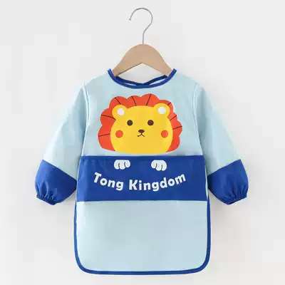 Baby eating gown waterproof anti-dirty boy bib children long sleeve apron kindergarten painting anti-dressing clothes