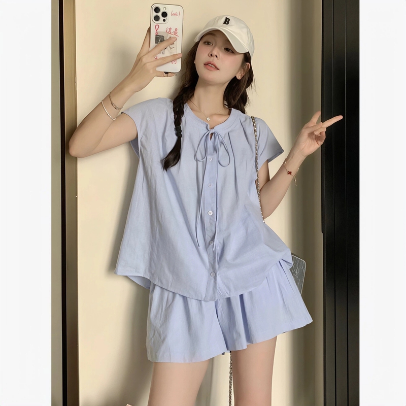 2026 Summer Nursing Clothes for Going Out, Hot Mom Style, Postpartum Wear, Nursing Clothes for Small People, Casual Nursing Two-Piece Set