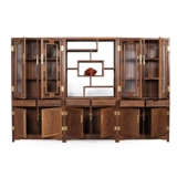Мебель, книжный шкаф, антикварный комплект, стенд для офиса из натурального дерева, 3 предмета, китайский стиль