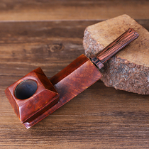 Heather wood official wealth handmade Cumberland cigarette holder pipe mens tobacco bag pot solid wood pipe old-fashioned tobacco pot with shredded tobacco