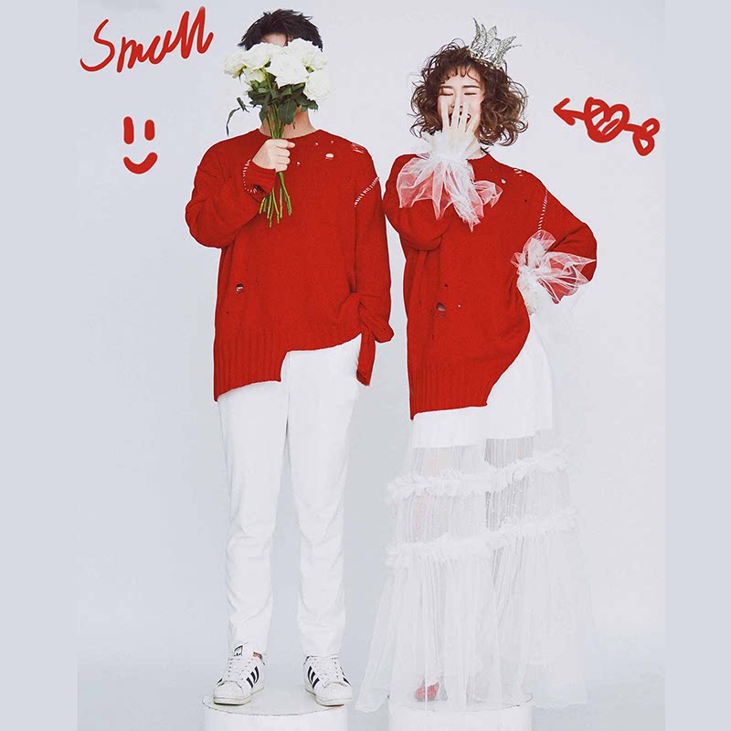 Photo Gallery Themed Clothing Personality Suits lovers Art Photography Authentic Female Brigade Filming Street shooting Costume Exterior View Gown