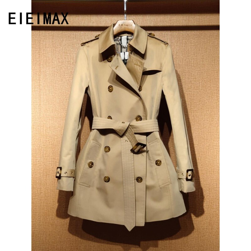 [Same Style as in Shopping Malls] High-End Short Trench Coat for Women, 2026 Autumn New Style, Petite British Style Coat, Slim Fit Jacket