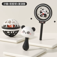 Комплект, маракас из мягкой резины, погремушка, с медвежатами, панда, 3 шт