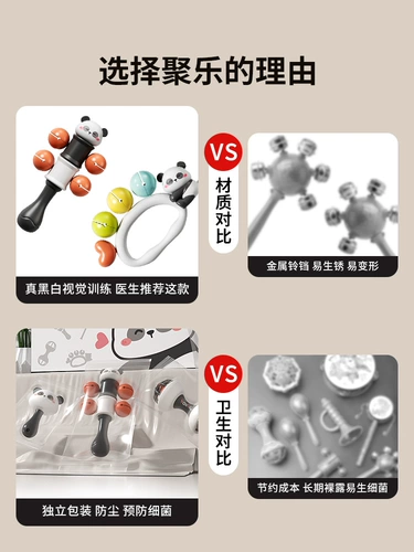 Игрушка для новорожденных для младенца для тренировок, маракас, погремушка, можно грызть, 6 мес.