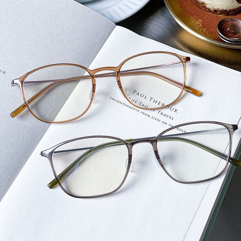 High color value ultra - light 5 grams of myopia glasses female can be allocated to Korean in flange color glasses frame male
