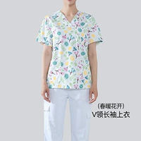 V -neck Spring Flowers Bloom Короткое платье