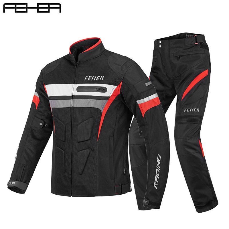 FEHER motorcycle riding suit men's size winter warm motorcycle suit anti-fall waterproof waterproof rainproof four seasons