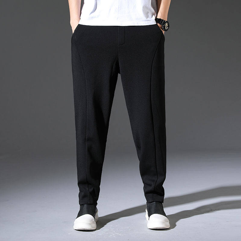 IT ins casual pants men's trendy brand large size solid color harem pants sports loose wide-leg pants trend plus fat trousers