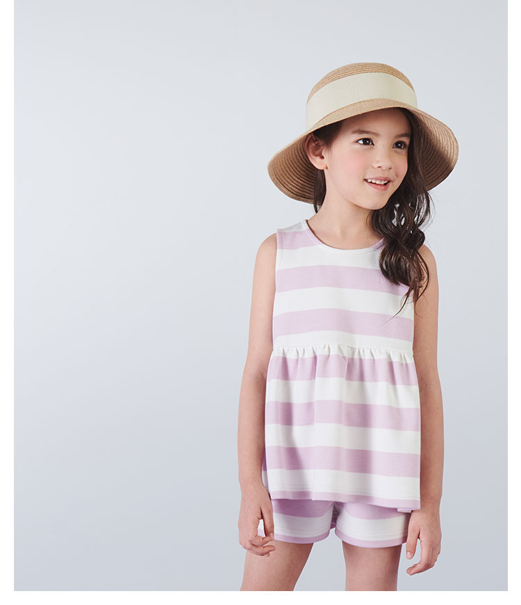 0点开始 日本 petit main 19年夏季新款 女童时尚洋气两件套 双重优惠折后¥69.2包邮 2色可选