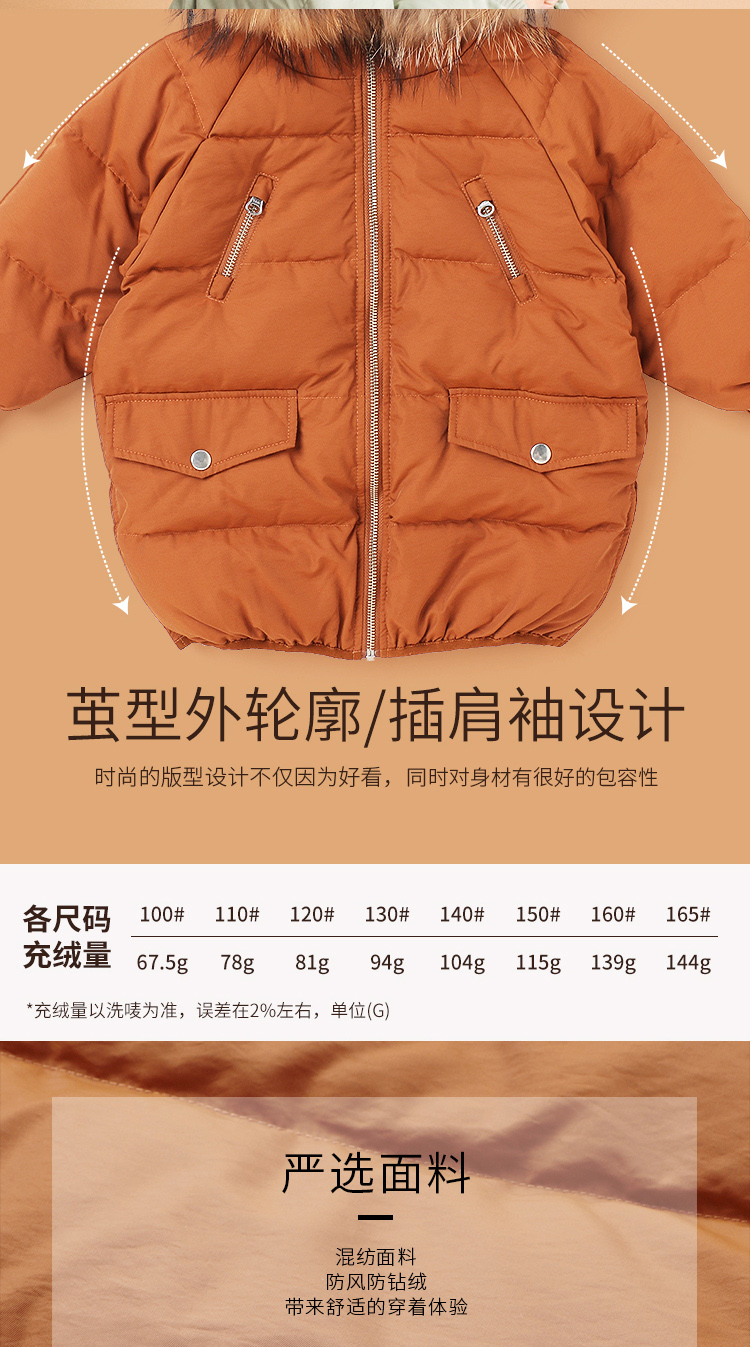 日本人气品牌 petitmain 儿童鹅绒连帽羽绒服 图5