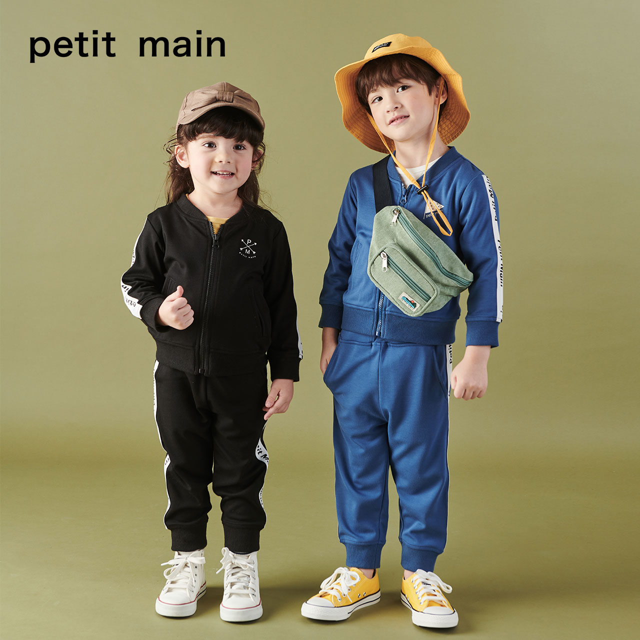 petit main 儿童套装  双重优惠折后￥99包邮 男、女童2款多色可选