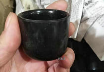 Jade wine cup barrel tea cup natural Qilian jade active magnet kung fu tea cup dark green jade medicine king stone tea set wine set