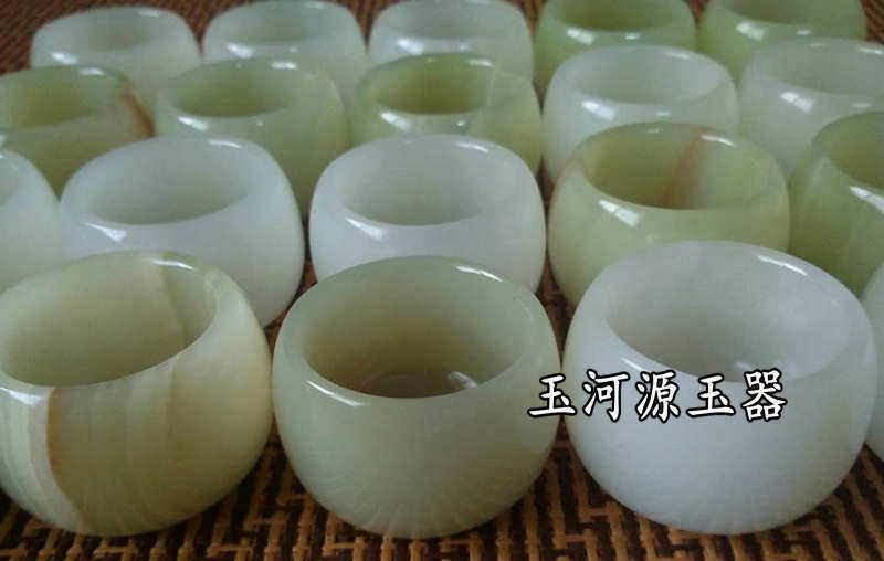 Natural Jade Afghanistan Jade White Jade Raw Stone Handmade Small Tea Bowl Tea Cup Jade Wine Cup cup Gongfu Tea Cup Tea Cup