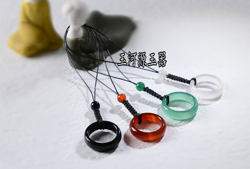 Mobile Phone Pendant Accessory for Men and Women, Couple's iPhone 7 Natural Multicolored Agate Ring Phone Charm Keychain