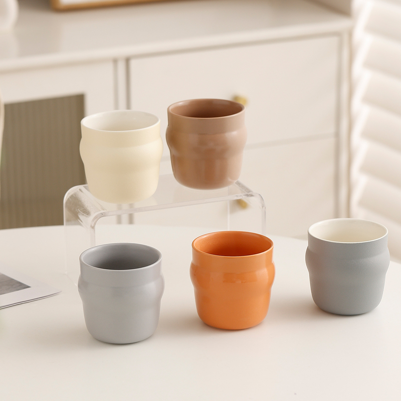 Orange Hotel Style Water Cup, Simple Ceramic Mug, Couple's Cup, Men's and Women's Coffee Cup, Household Washing Cup