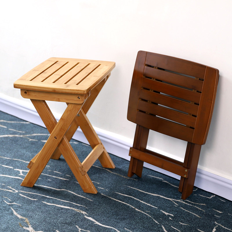 A wooden home foldable stool portable outdoor fishing stool modern minimalist creative fashion children's feet home