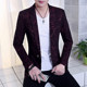 Gold velvet flocking new casual suit men's Korean version slim single suit students trendy teen coat small suit