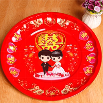 Festive Special Wedding Celebration Wedding Fruit Tray Big Red Tea Tray Venerable Tea Tray Sugar Sheba God Plate
