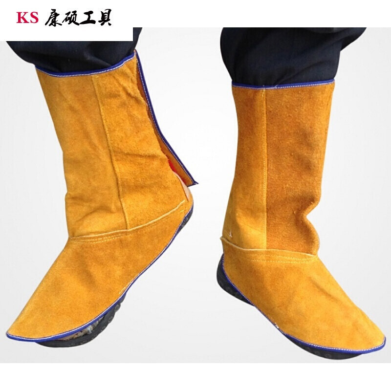 Long Bull Leather Electro-Welded Protective Leg Welter Foot Sleeve Protective Foot Cover Abrasion Resistant Thermal Insulation Fire Splash Foot Lid
