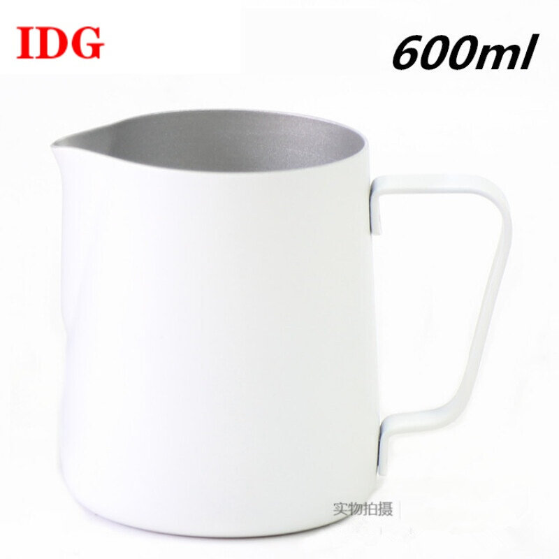 Stainless steel Teflon Lola flower cup RW pull flower cylinder Milk Bubble Cup Cappuccino Coffee Laflower Cup EP White 600m
