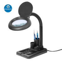 5 times 10 times high definition desktop magnifier with 40 LED lights adjustable for elderly reading beauty phone repair