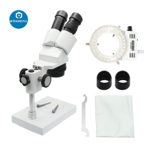 Microscope Binocular 20X40X Body Fold Continuous Zoom Circuit Board Welding Diamond Jewelry Repair