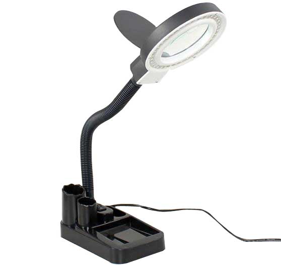 PHONEFIX 10 Times HD LED Lamp Desktop Magnifying Glass tools