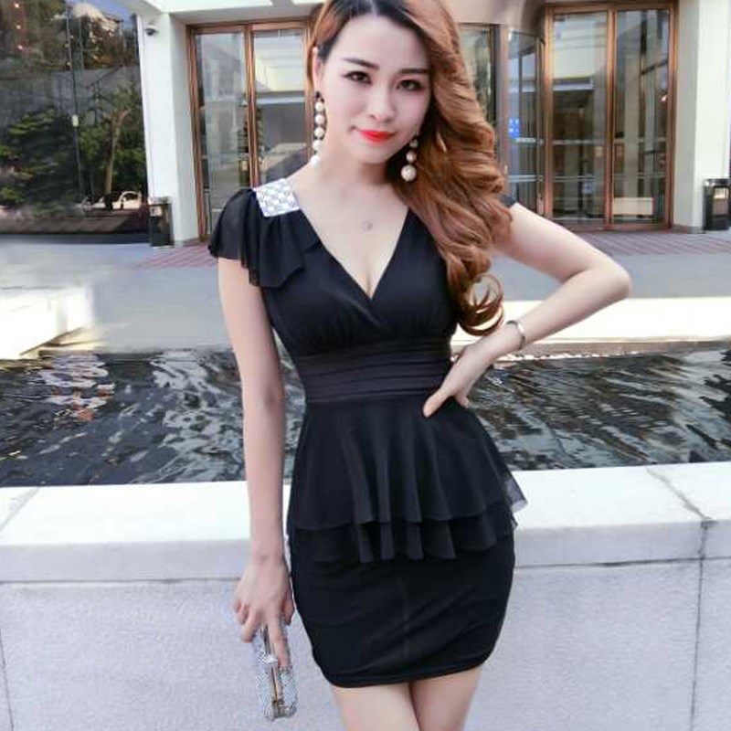 2020 sexy bọc bỏ lỡ hông váy đêm cảnh tắm hơi hộp đêm móng chân quần áo làm việc kỹ thuật viên phụ nữ mới thấp ngực