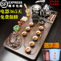 Three-dimensional tea tray tea table full automatic induction cooker large kung fu tea set household living room set ceramic purple sand