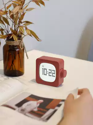 Square alarm clock students use simple electronic smart clock mute bedside luminous mini charging bedroom small alarm clock