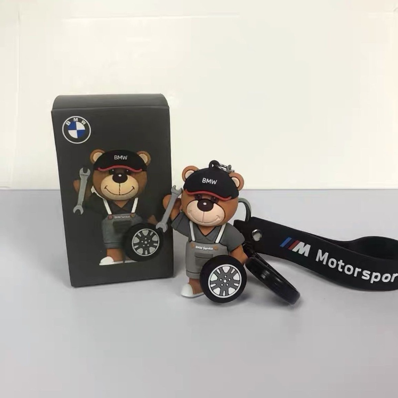 Bmw Car Keychain Pendant for Men and Women, Bear Doll Keychain, Cute Cartoon Couple Pendant, Event Gift