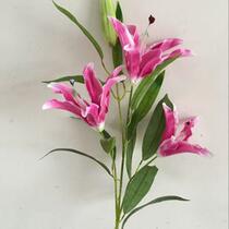 Emulated lily bouquet of 4 heads perfume lilies lilies livingroom decorated with floor table hem flowers
