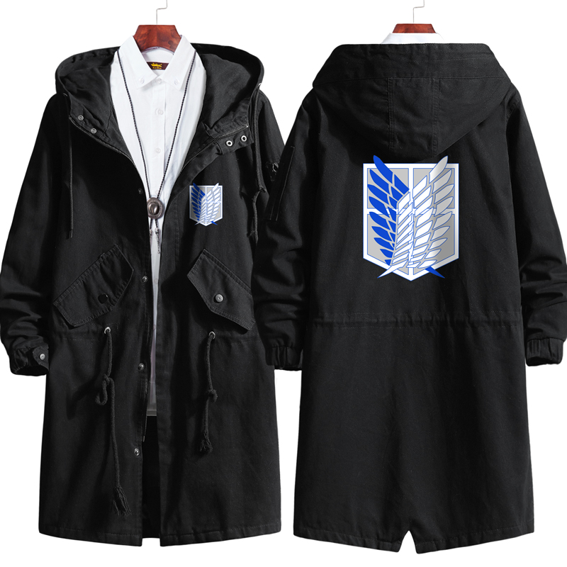 Attack on Titan Investigation Corps mid-length trench coat Spring and Autumn Winter coat thick coat anime clothes coat coat coat