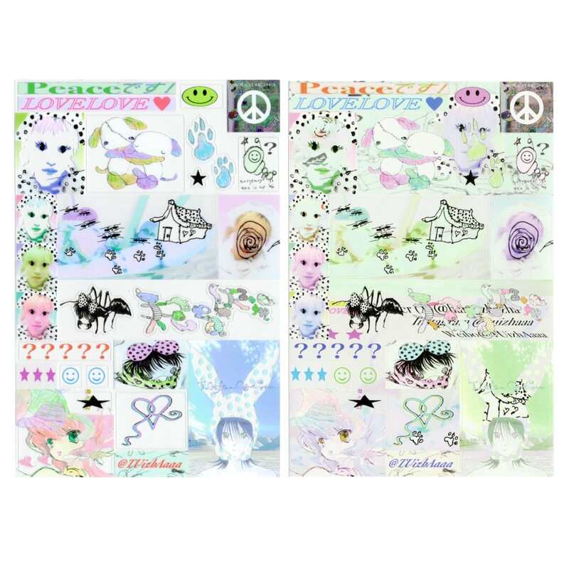 Tuizhaaaa Love & Peace Original Sticker Set (2 Pieces) Tuizhaaaa Love & Peace Original Sticker Set (2 Pieces)