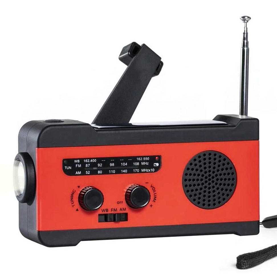 Multifunctional Emergency Disaster Prevention Earthquake Am FM Solar Radio Hand Crank Mobile Phone Charging Flashlight SOS Alert