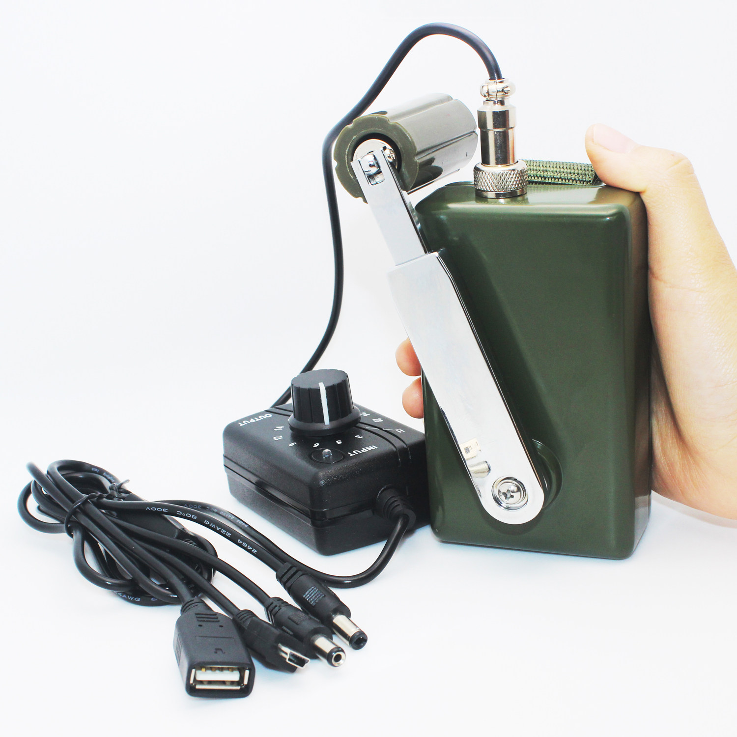 High-power hand generator outdoor professional emergency mobile phone computer charger portable 30W 0-28V