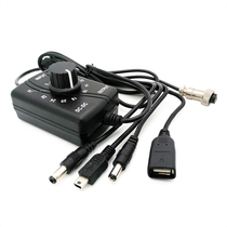 DC-DC DC voltage regulator 0-28V USB output DC adapter alligator clip output cable