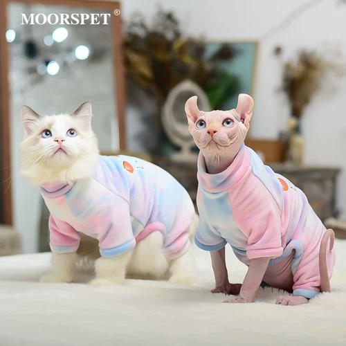 Momo Pet Cat Одежда осенью и зимой, теплая безволочная одежда для кошачьего кошачья, серебряная лиса бархат четырех