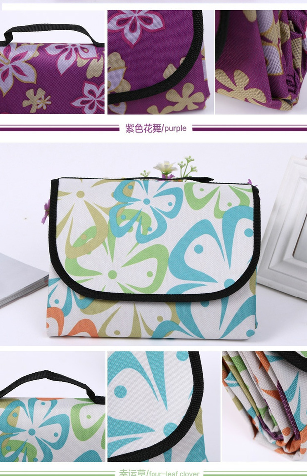 Tấm lót ẩm ngoài trời dày cầm tay 200X200 thảm chống thấm nước cắm trại cắm trại dã ngoại nhiều người để tăng độ rộng - Thảm chống ẩm / Mat / Gối chiếu xốp cho bé