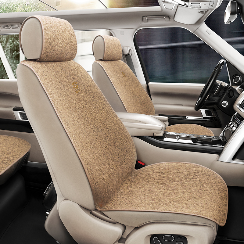 Summer car seat cushion four seasons general washed linen non-slip free monolithic rear seat Maiten Volkswagen Tiguan seat cushion
