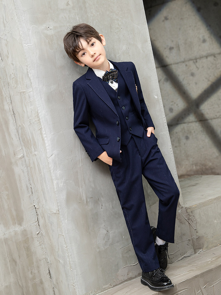 Boys' Suit Set, Stylish British-Style Small Suit, Children's Flower Boy Formal Wear, Runway Show Host, Piano Performance Outfit