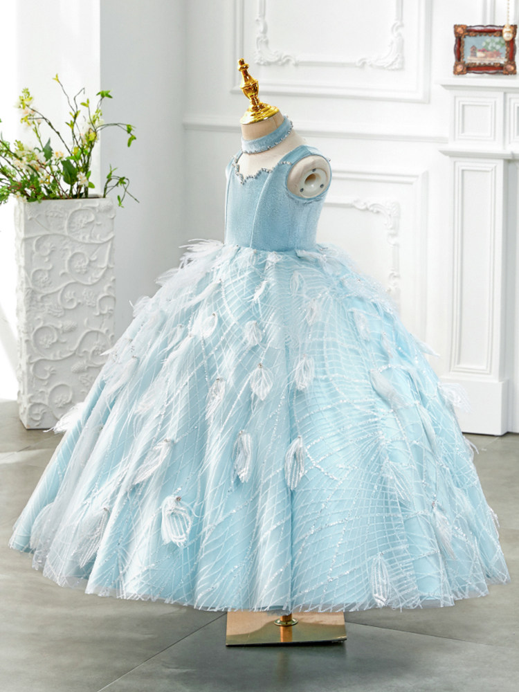 Girls' Dress, Light Luxury, Niche, High-End, 2025 New Model, Children's Host Princess Dress, Piano Performance Outfit, Winter