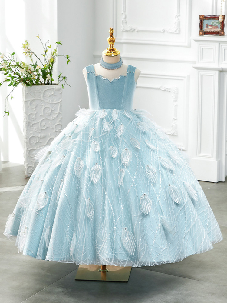 Girls' Dress, Light Luxury, Niche, High-End, 2025 New Model, Children's Host Princess Dress, Piano Performance Outfit, Winter