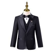 Childrens suit suit boys host black handsome British catwalk suit flower girl dress piano performance suit